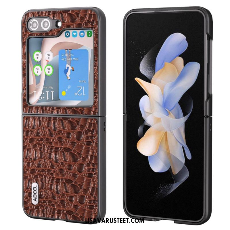 Kuori Samsung Galaxy Z Flip 5 Abeel Crocodile Skin Style