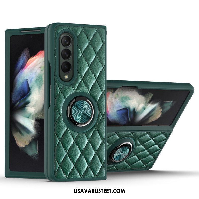 Kuori Samsung Galaxy Z Fold 3 5G Pehmustettu Ring-supportilla