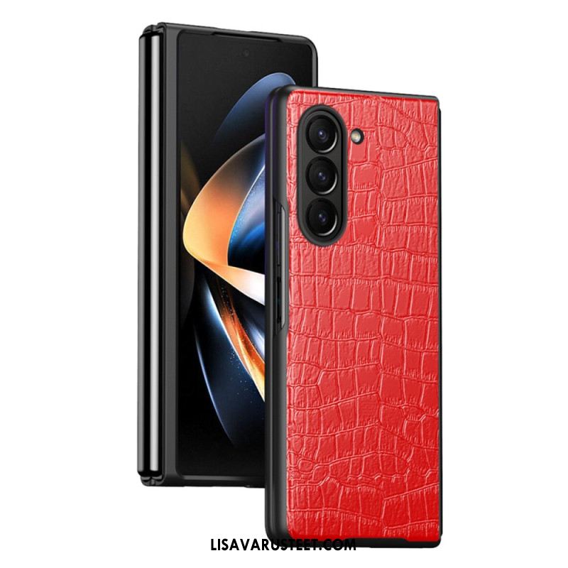 Kuori Samsung Galaxy Z Fold 5 Krokotiilinahkainen Tyyli