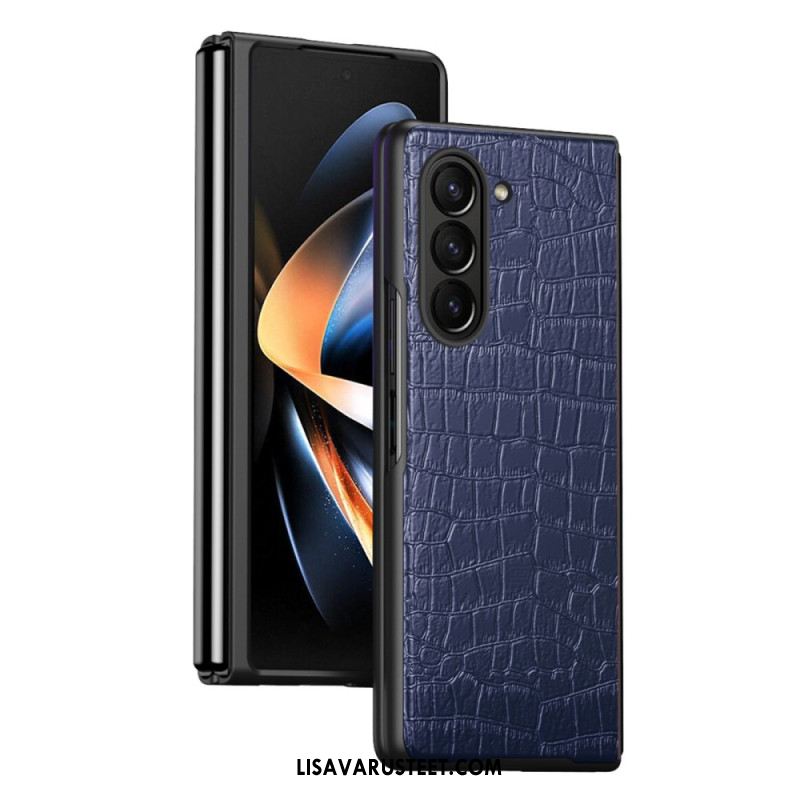 Kuori Samsung Galaxy Z Fold 5 Krokotiilinahkainen Tyyli