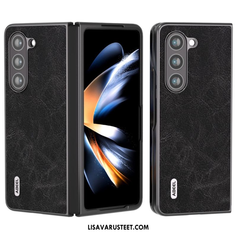 Kuori Samsung Galaxy Z Fold 5 Litsi Keinonahkaa Abeel