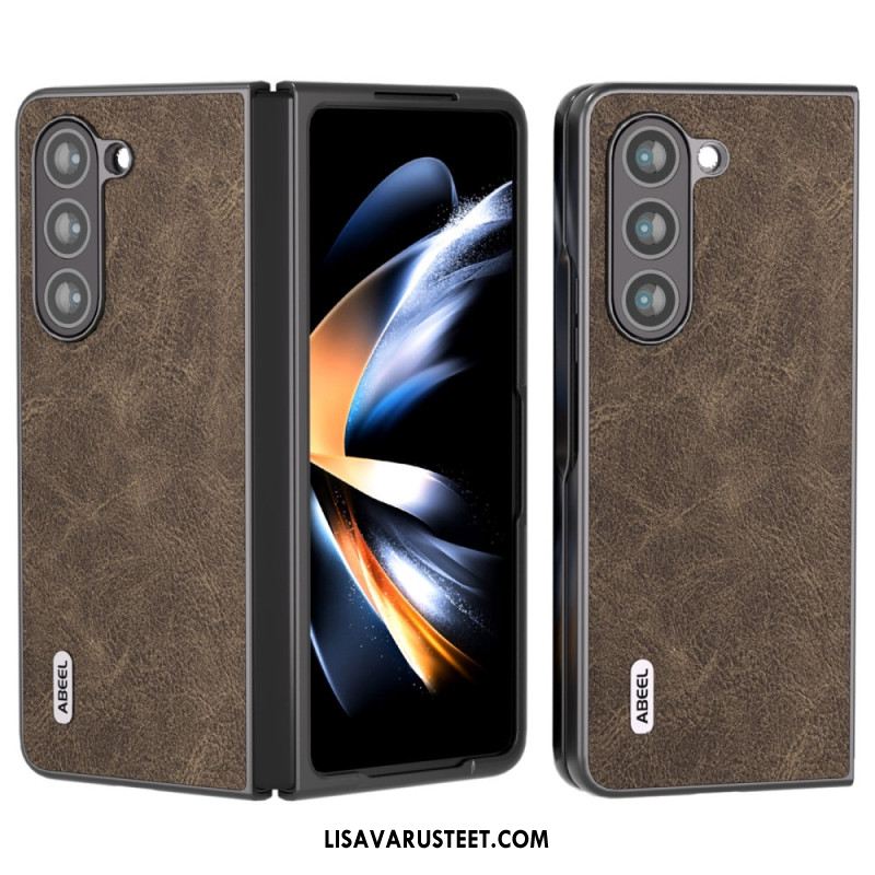 Kuori Samsung Galaxy Z Fold 5 Litsi Keinonahkaa Abeel