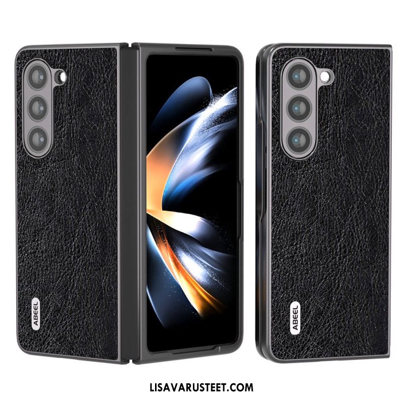 Kuori Samsung Galaxy Z Fold 5 Litsi Keinonahkaa Abeel Suojakuori