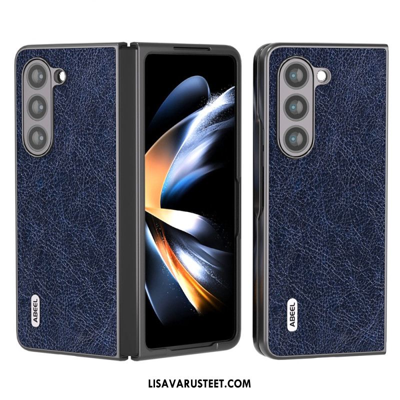 Kuori Samsung Galaxy Z Fold 5 Litsi Keinonahkaa Abeel Suojakuori