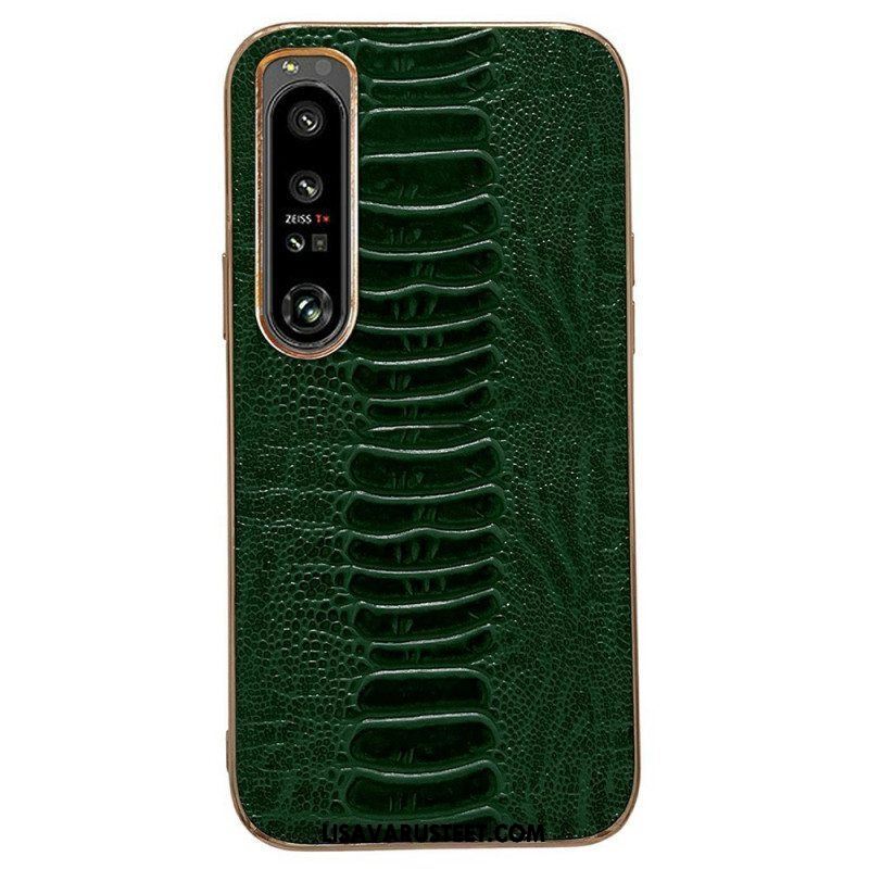 Kuori Sony Xperia 1 IV Crocodile Style Aitoa Nahkaa