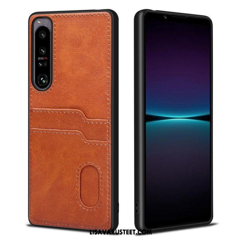 Kuori Sony Xperia 1 IV Kaksinkertainen Korttikotelo