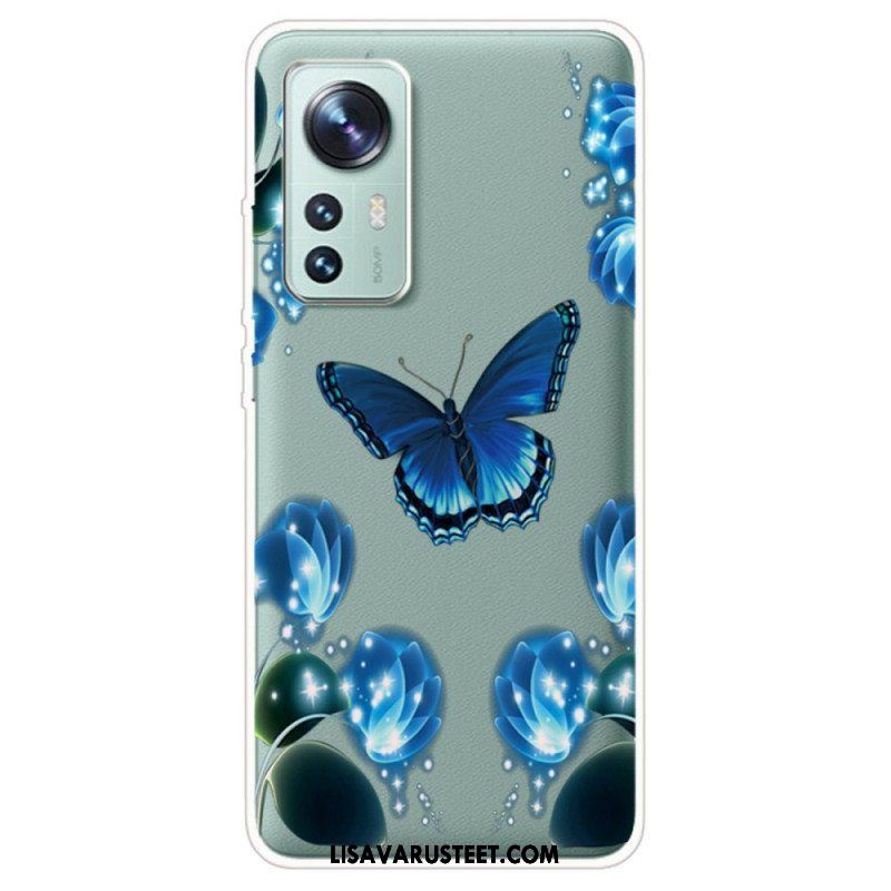 Kuori Xiaomi 12 Pro Silicone Butterfly Decline