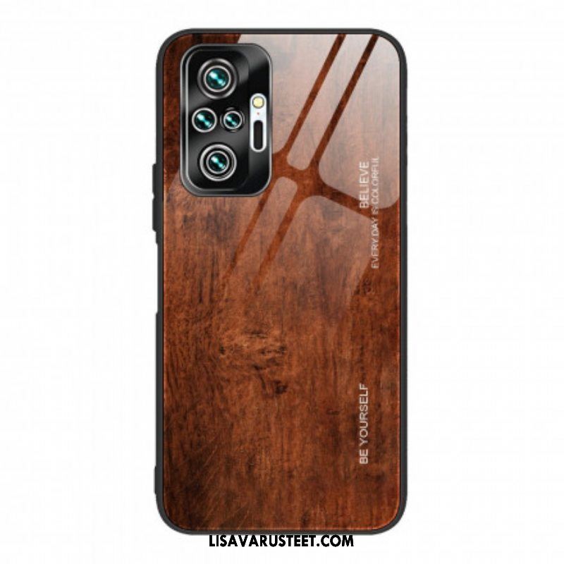 Kuori Xiaomi Redmi Note 10 Pro Wood Design Karkaistu Lasi