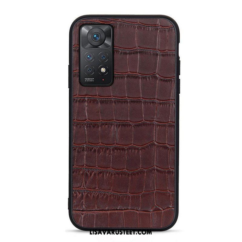 Kuori Xiaomi Redmi Note 11 Pro / 11 Pro 5G Aito Crocodile Texture -nahka