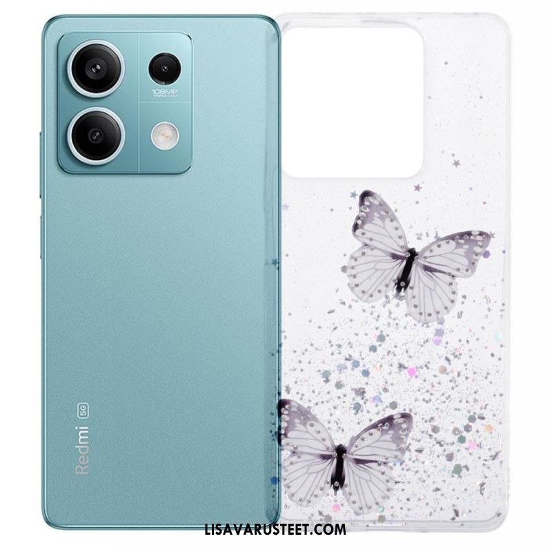 Kuori Xiaomi Redmi Note 13 5g Perhoset Glitter