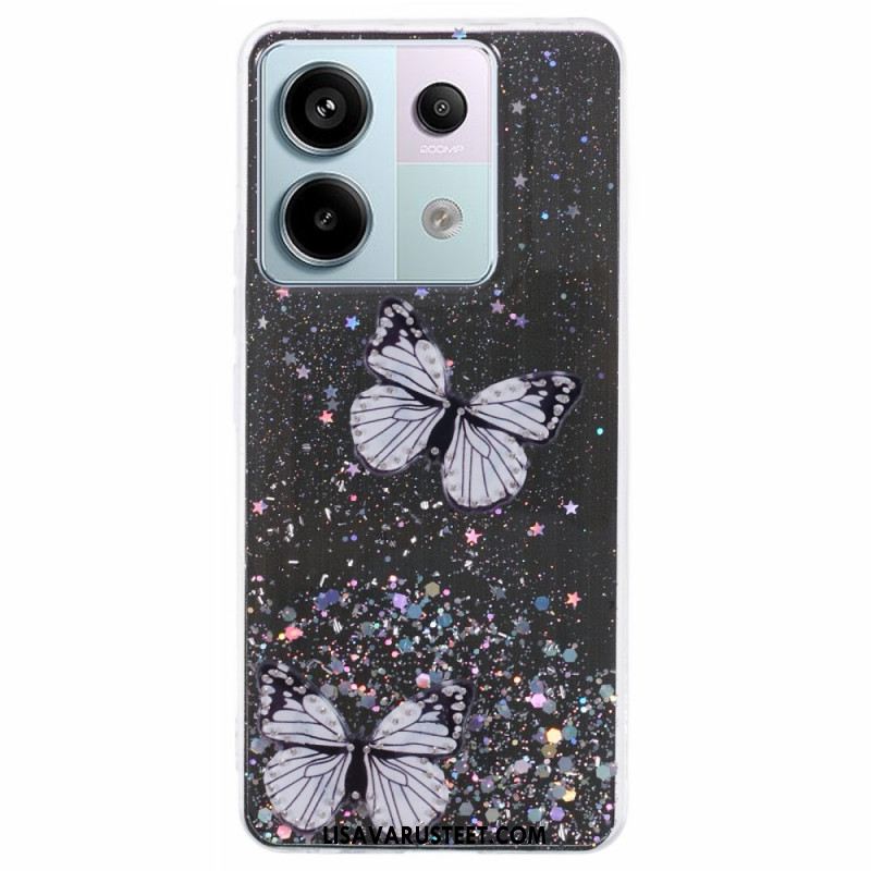 Kuori Xiaomi Redmi Note 13 Pro 5g Perhoset Glitter