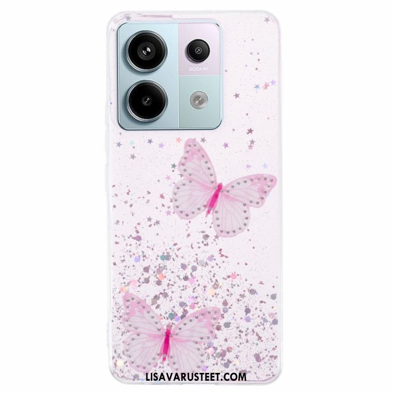 Kuori Xiaomi Redmi Note 13 Pro 5g Perhoset Glitter