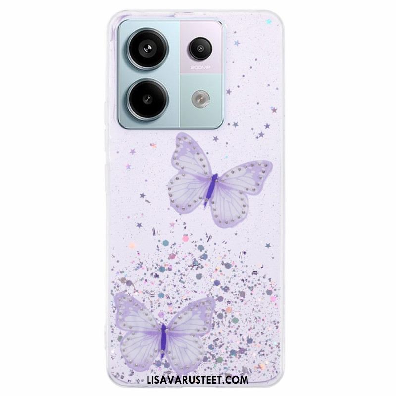 Kuori Xiaomi Redmi Note 13 Pro 5g Perhoset Glitter