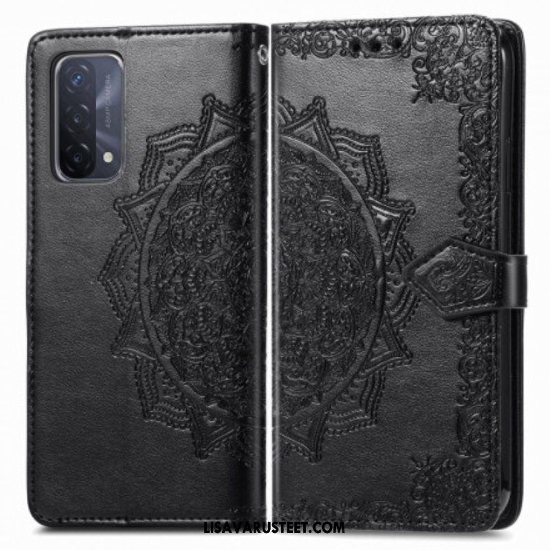 Nahkakotelo Oppo A54 5G / A74 5G Mandala Keskiaika