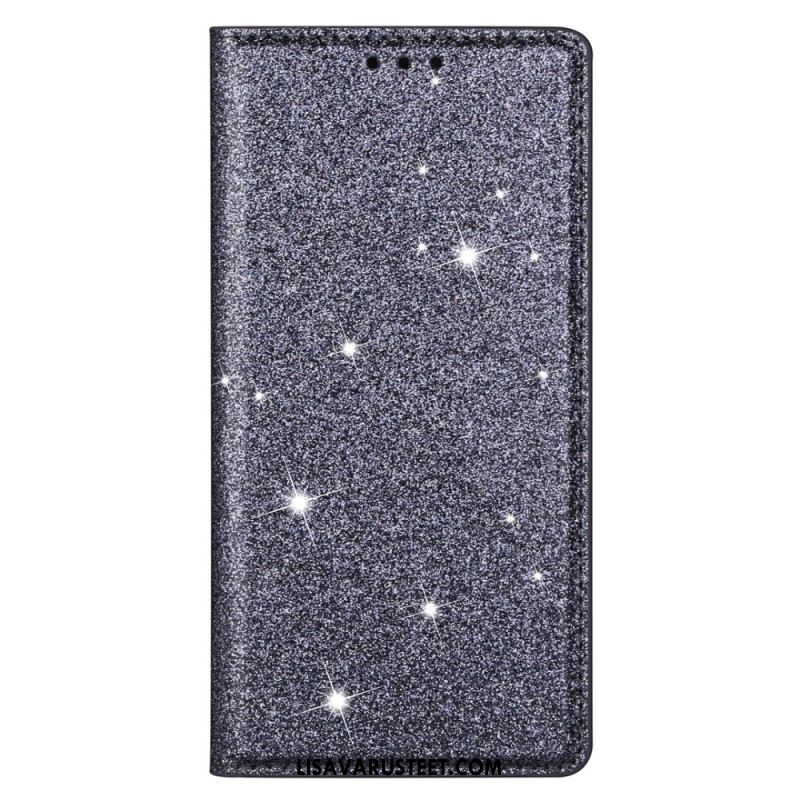 Nahkakotelo Samsung Galaxy A55 5g Glitteriä