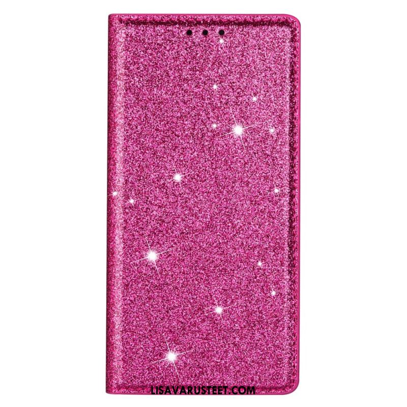 Nahkakotelo Samsung Galaxy A55 5g Glitteriä