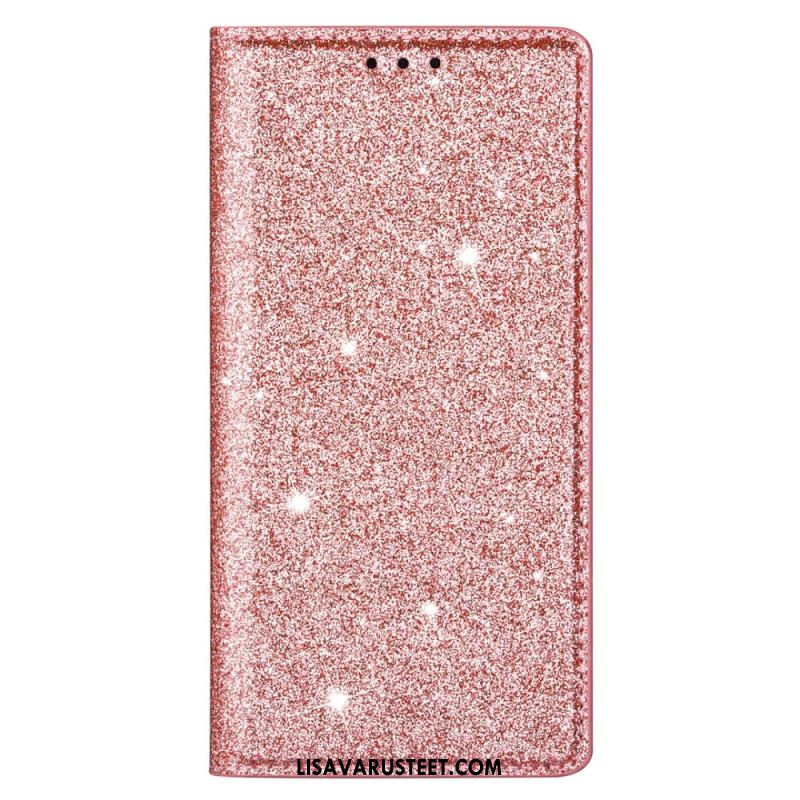 Nahkakotelo Samsung Galaxy A55 5g Glitteriä