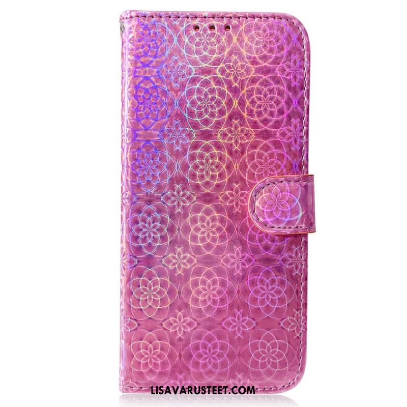 Nahkakotelo Samsung Galaxy A55 5g Strappy Disco -tyyli