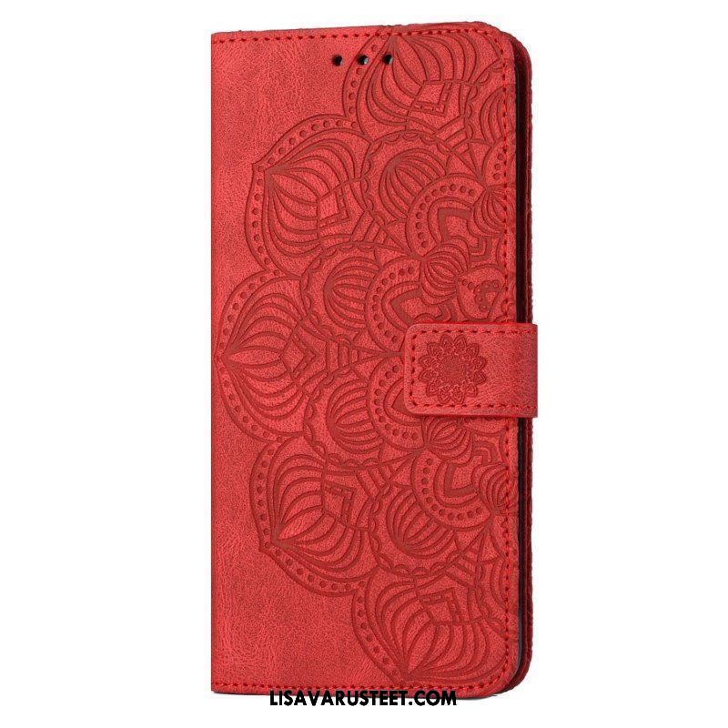 Nahkakotelo Samsung Galaxy S23 5G Suojaketju Kuori Strappy Mandala