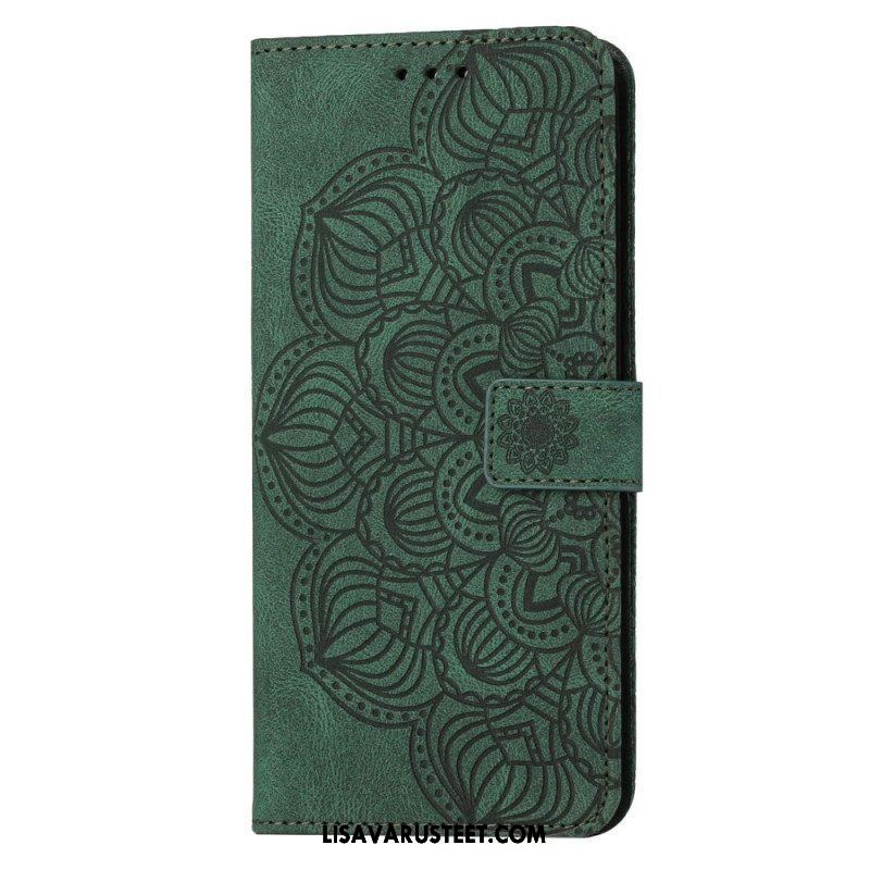 Nahkakotelo Samsung Galaxy S23 5G Suojaketju Kuori Strappy Mandala