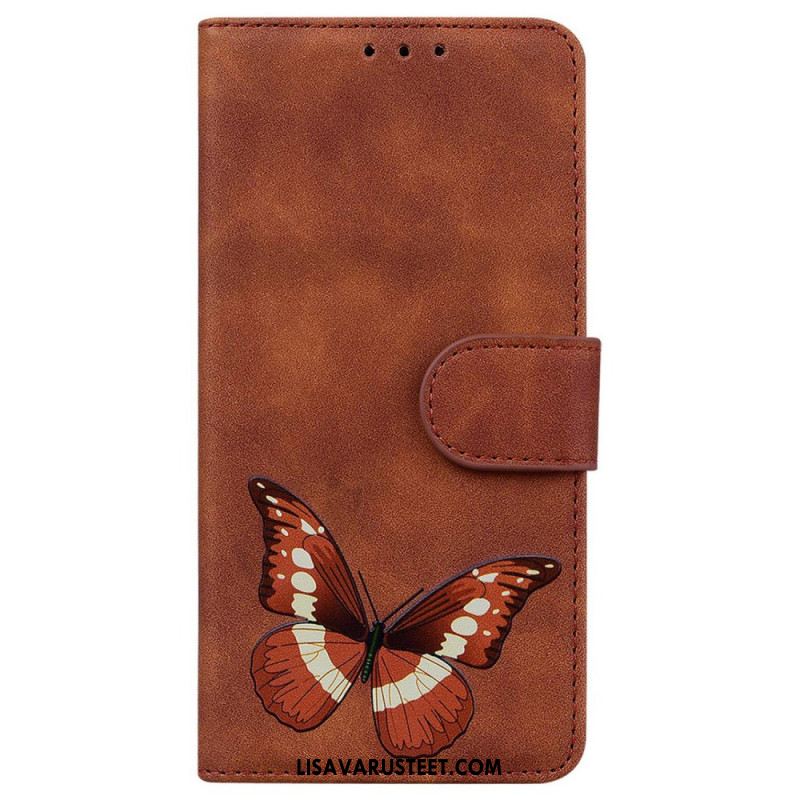 Nahkakotelo Xiaomi 14t Pro Butterfly Suede Effect