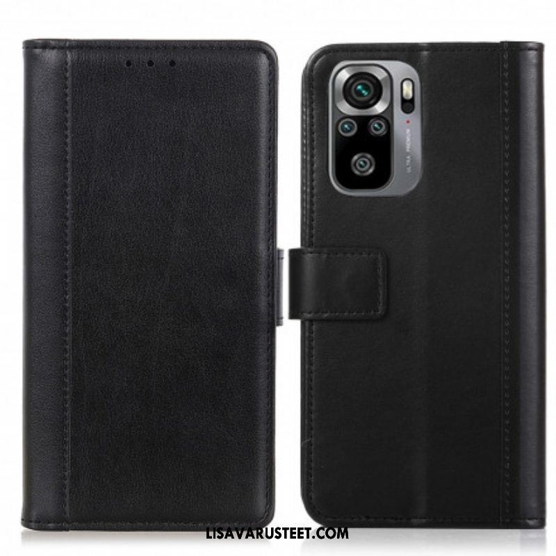 Nahkakotelo Xiaomi Redmi Note 10 / 10S Split Leather -tyyli