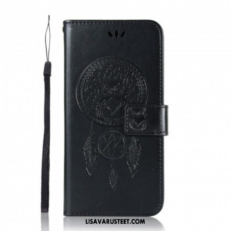 Nahkakotelo Xiaomi Redmi Note 10 Pro Nahkaefekti Dreamcatcher Owl