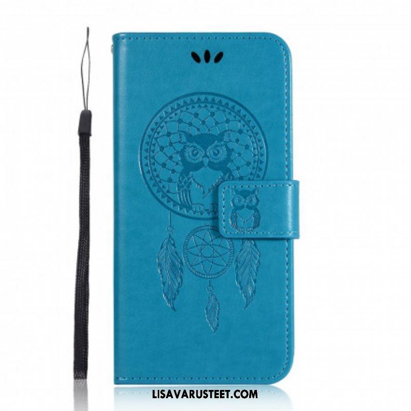 Nahkakotelo Xiaomi Redmi Note 10 Pro Nahkaefekti Dreamcatcher Owl