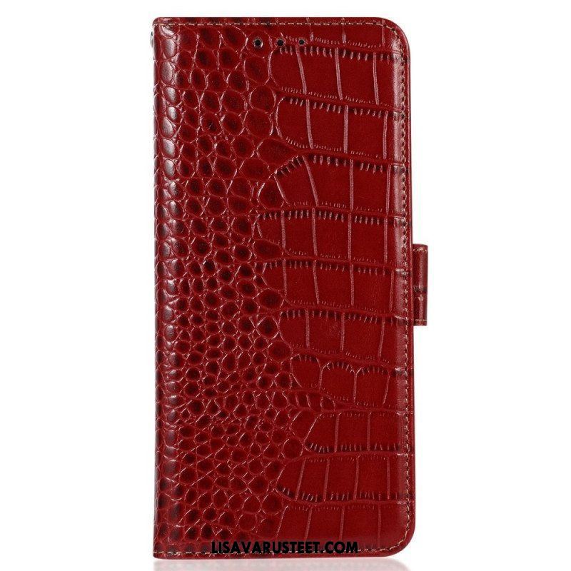 Nahkakotelo Xiaomi Redmi Note 12 5G Crocodile Style Rfid