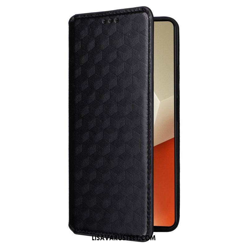 Nahkakotelo Xiaomi Redmi Note 13 5g Puhelinkuoret 3d-kuutiot