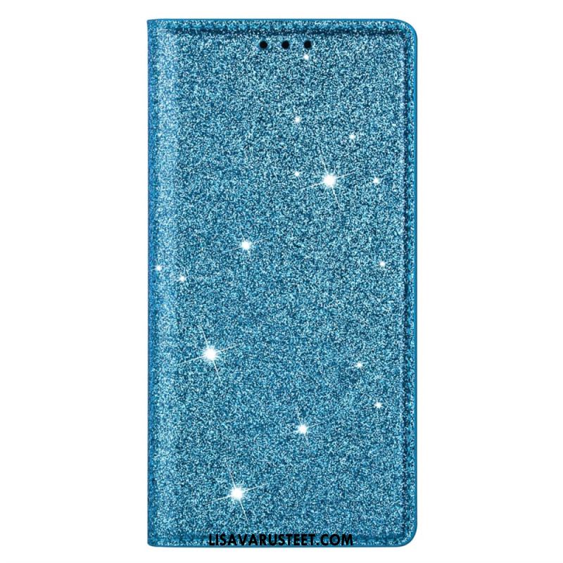 Nahkakotelo iPhone 16 Pro Glitteriä