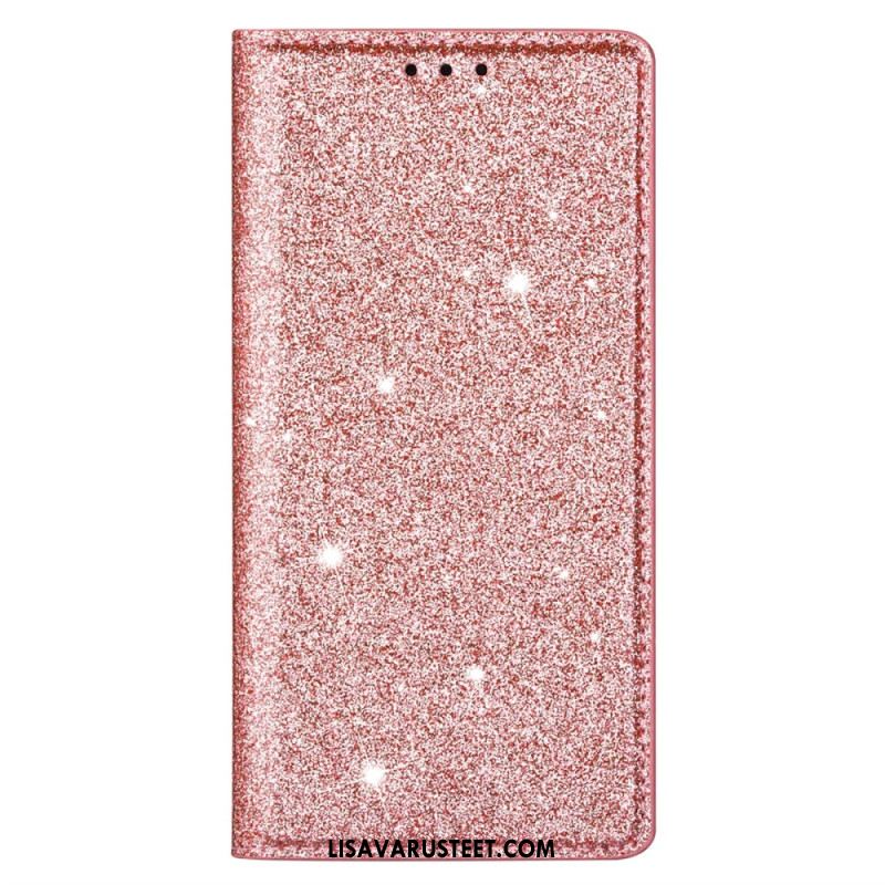 Nahkakotelo iPhone 16 Pro Glitteriä