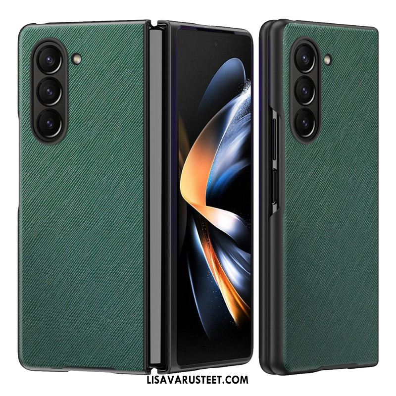 Puhelinkuoret Samsung Galaxy Z Fold 5 Kudottu Vaikutus Nahkatyyli