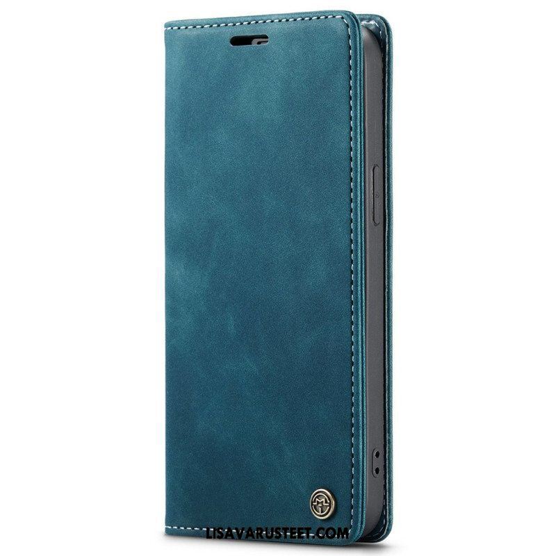 Puhelinkuoret iPhone 15 Kotelot Flip Vintage Faux Leather Caseme