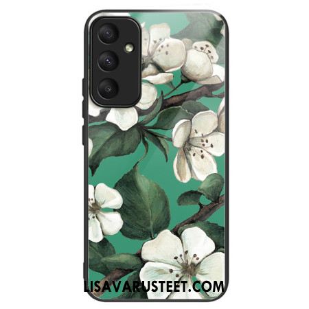 Case Samsung Galaxy A55 5g Puhelinkuoret Karkaistu Lasi Valkoiset Kukat