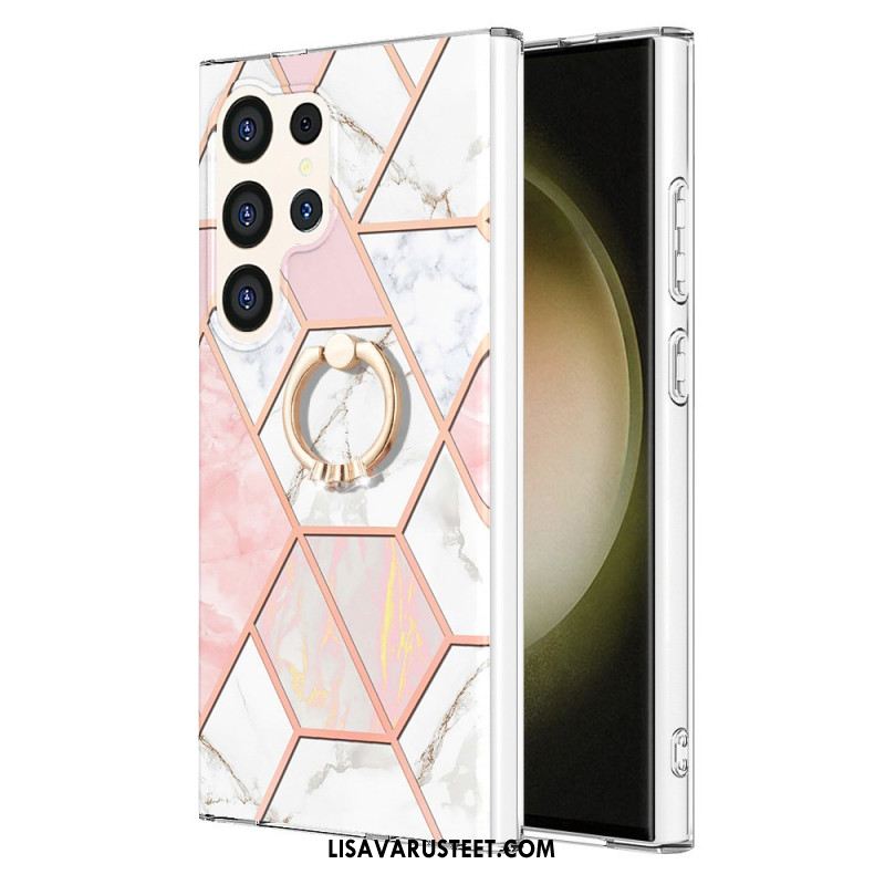 Case Samsung Galaxy S24 Ultra 5g Puhelinkuoret Marble Effect -tukirenkaalla