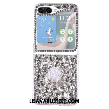 Case Samsung Galaxy Z Flip 5 Puhelinkuoret Valkoisen Ruusun Korut