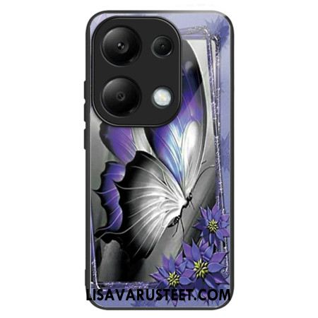 Case Xiaomi Redmi Note 13 Pro 4g Puhelinkuoret Purple Butterfly Tempered Glass