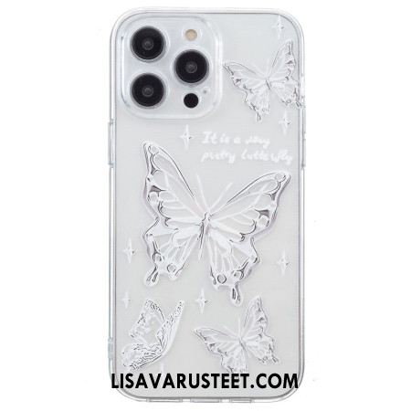 Case iPhone 16 Pro Max Puhelinkuoret Hopeiset Perhoset