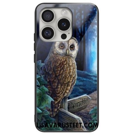 Case iPhone 16 Pro Max Puhelinkuoret Karkaistu Lasipöllö Metsässä