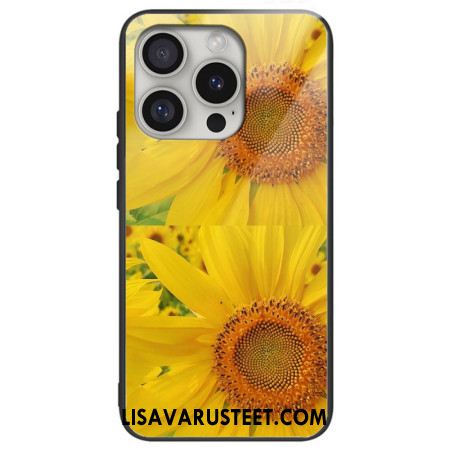 Case iPhone 16 Pro Puhelinkuoret Auringonkukkakarkaistu Lasi