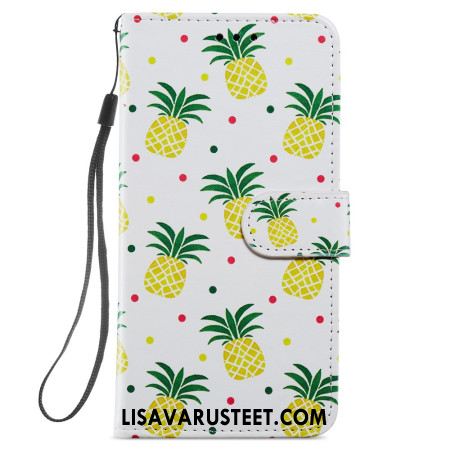 Kotelot Samsung Galaxy S24 5g Ananas Hihnalla Suojakuori