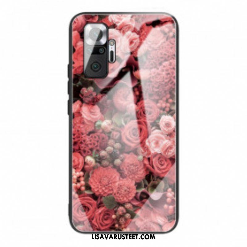 Kuori Xiaomi Redmi Note 10 Pro Rose Flowers Karkaistu Lasi