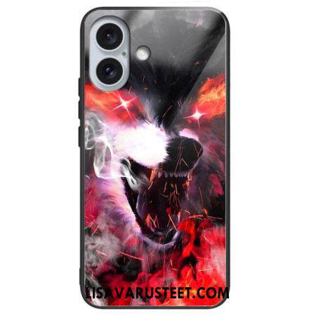 Kuori iPhone 16 Plus Fierce Wolf Karkaistu Lasi