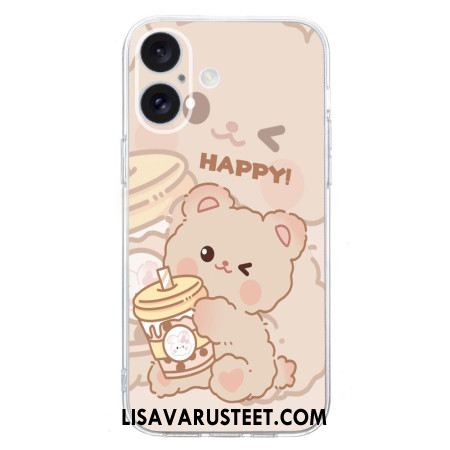 Kuori iPhone 16 Plus Happy Bear Suojakuori