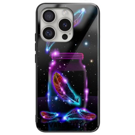 Kuori iPhone 16 Pro Karkaistu Lasi Fluoresoiva Höyhen