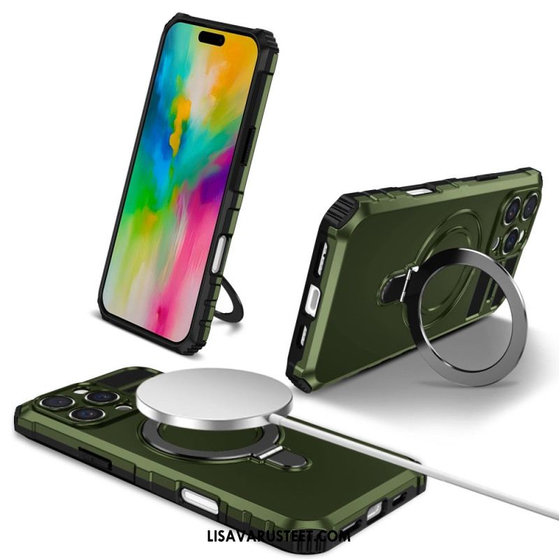 Kuori iPhone 16 Pro Max Magneetti Renkaalla Ja Tuella Suojakuori