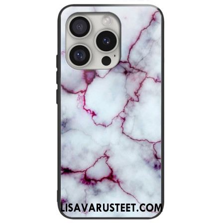 Kuori iPhone 16 Pro Max Purppuraa Marmoria Karkaistua Lasia