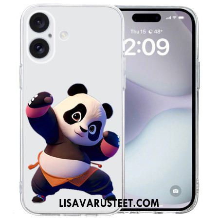 Puhelinkuoret iPhone 16 Läpinäkyvä Panda Edge